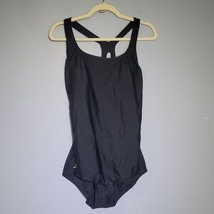 Speedo Vintage 90's Black One Piece Swimsuit